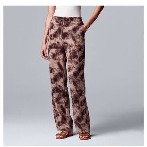 Wide Leg pull on drawstring pants